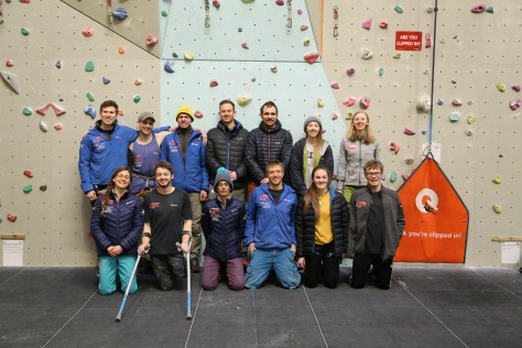 Jesse and his new team mates at his first GB training session