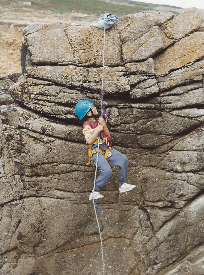 Cornwall aged 6, prussiking practise